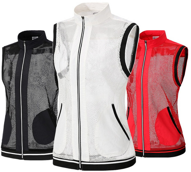 [성원] 여성 봄 여름 레이어링 망사 필드 조끼 SWV34-2 골프 아웃도어 등산 스포츠 그물 쿨 시원한 베스트 망사 단체복