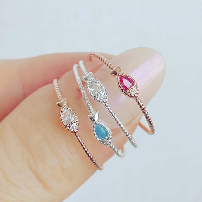 물고기반지 실버925 행운 큐빅 물고기 애끼 은반지 커플링 수능 반지