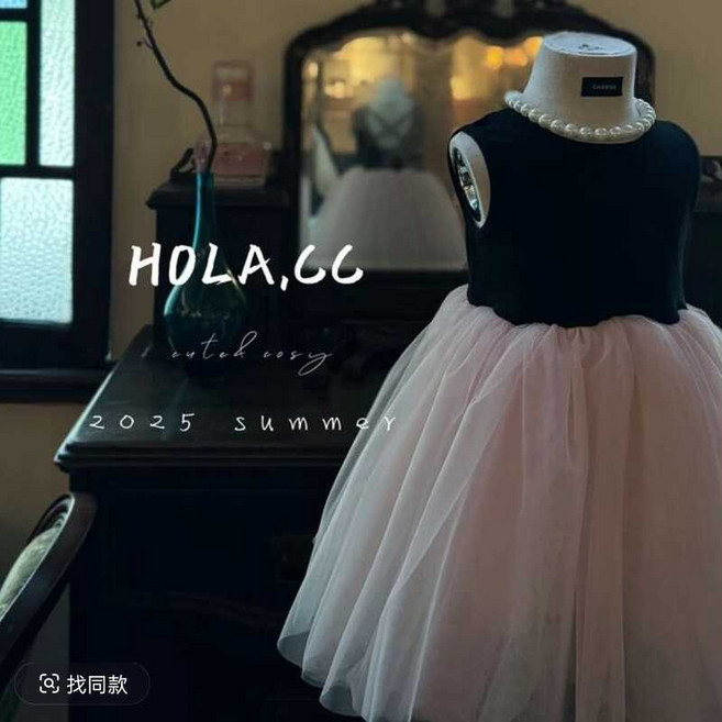 大丫 小丫 兒童公主裙 蓬蓬裙 夏季新款 甜美背心禮服 紗裙 90-140cm