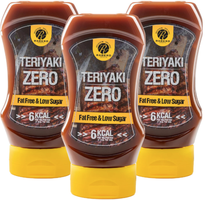 Rabeko 제로 무설탕 데리야끼 소스 3 x 350ml 독일 내수용 스테이크 버거 치킨 저탄수화물 저당 케토식단