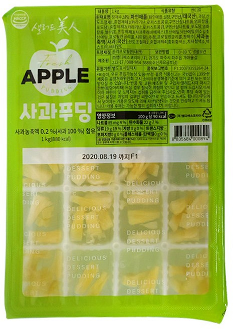 샐러드미인 사과푸딩 1kg, 1개