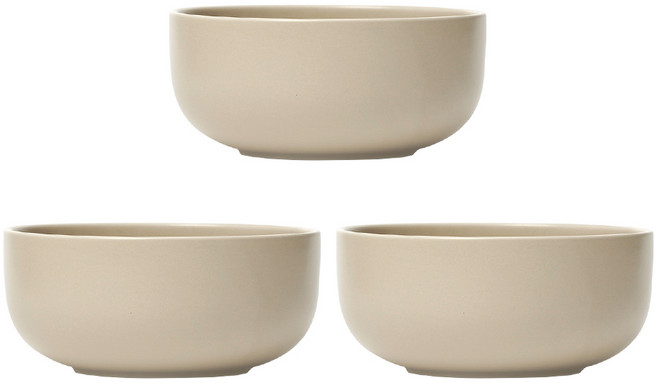 보울보울 레트로라인 면기, 카라멜베이지, 3개