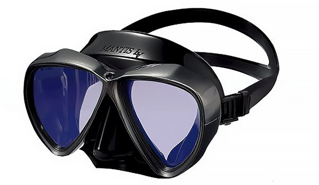 걸 GULL 만티스 LV 420UV AR 스킨스쿠버 마스크, 블랙 크롬