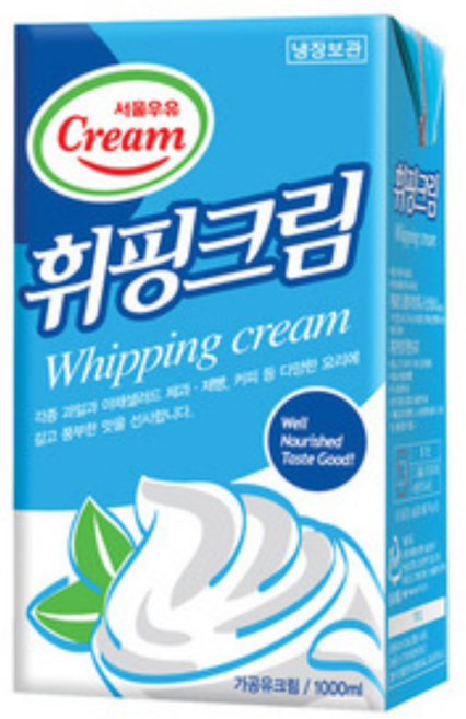 베이킹파티 서울우유 휘핑크림 1000ML (아이스박스 별도구매), 1개, 1L