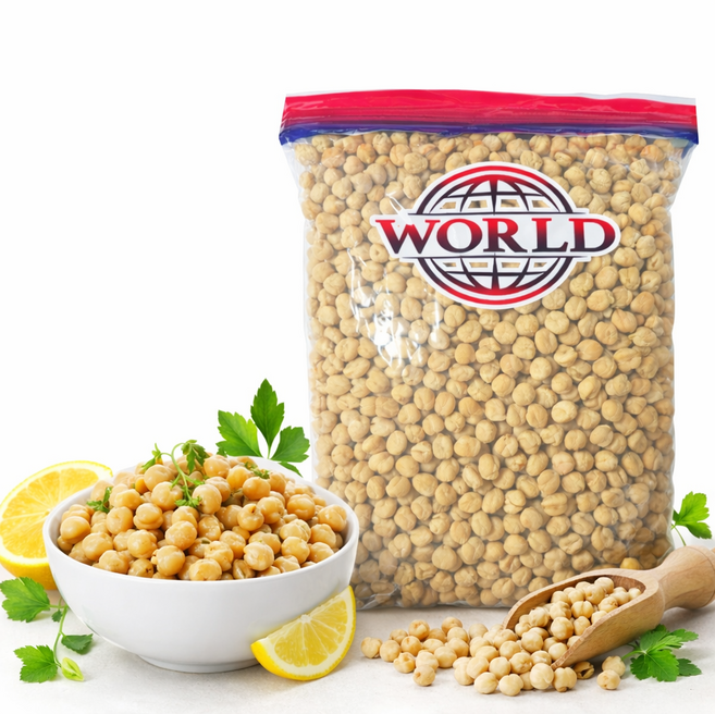 World White Chana Chick Peas 병아리콩, 1개, 800g