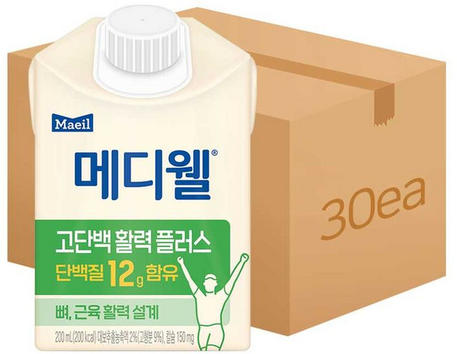 메디웰 고단백 활력플러스 균형영양식, 200ml, 30개