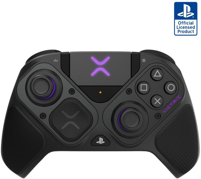 플레이스테이션 5용 PDP 빅트릭스 프로 BFG 무선 게이밍 컨트롤러 PS5 PS4 PC 모듈형 e스포츠 게임패드 리매핑 가능 버튼 커스터마이징 트리거패들D패드파이트패드 앱 블, Black