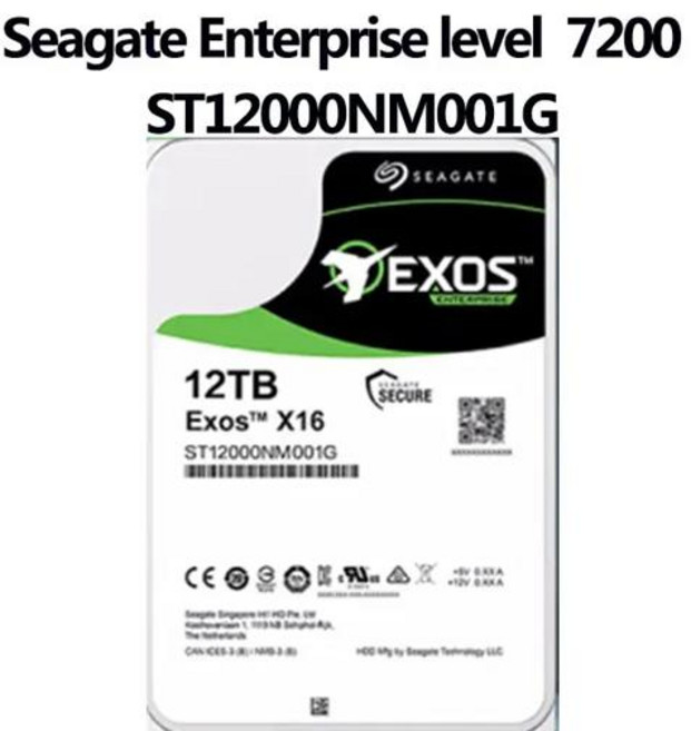 씨게이트 엔터프라이즈 레벨 SSD ST12000NM000J ST12000NM0127 ST12000nm001G EXOS X16 7200 12TB 256MB 3.5 인치 SAS 하드, 한개옵션2, 01 12TB, 한개옵션1