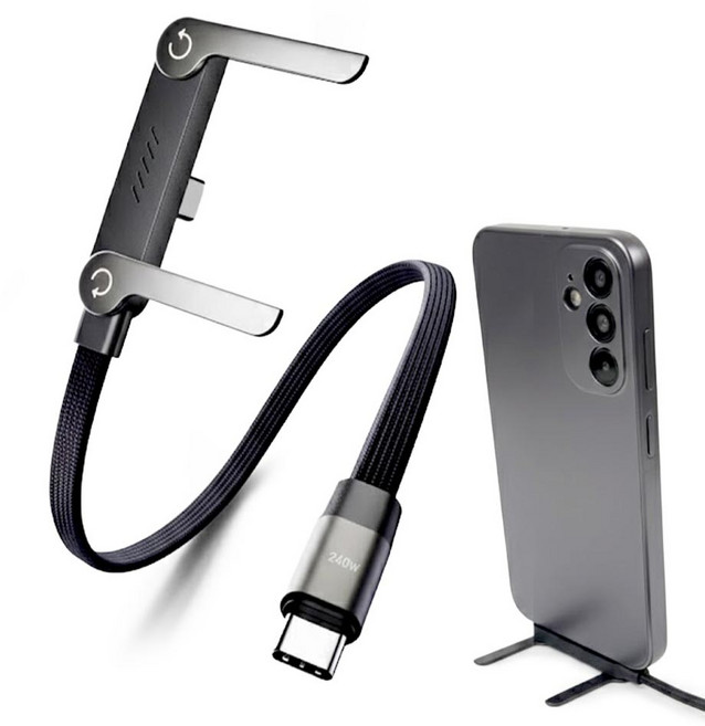 C타입-C타입 패브릭 초고속 충전 데이터 케이블 240W, 블랙, 1개, 1.5m