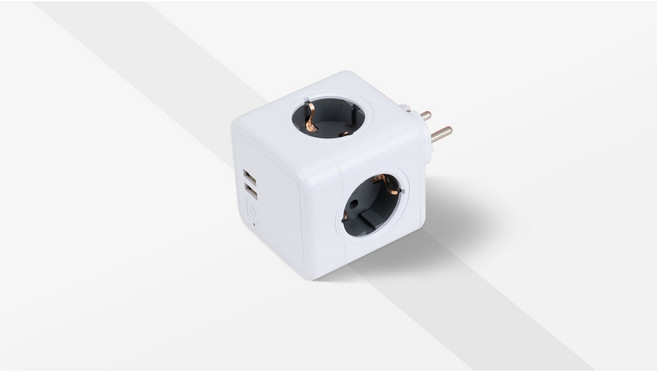 파워아트큐브v2 4구 USB 고용량 선없는 디자인 벽 멀티탭, 77mm, 화이트, 1개, 화이트