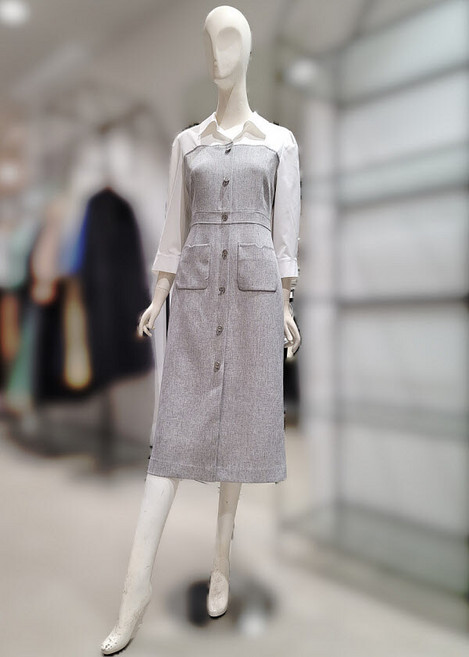 SI SI SI단추 포켓 포인트 슬림 원피스SKOAC2550 (P003580400)
