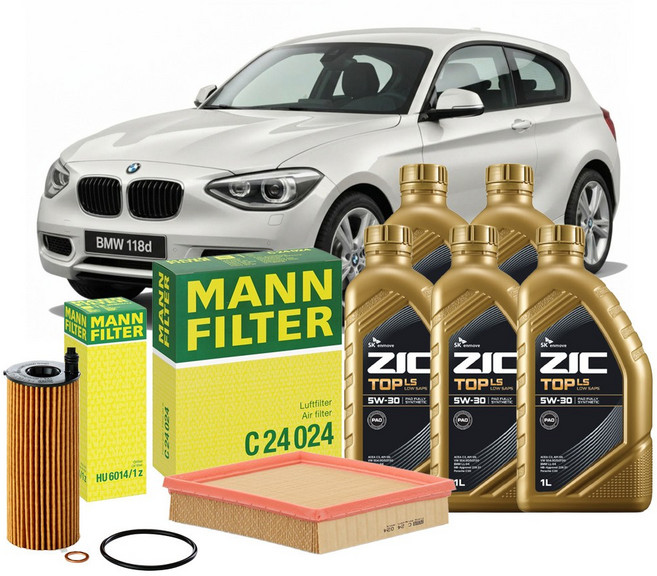 BMW 1시리즈 118d 15.02- x드라이브 F20 F21 B47D20 디젤 엔진오일세트 만필터+지크탑, 차량 정보 확인하였습니다.