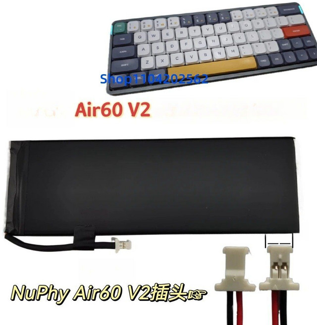 NuPhy Air60 V2 Air75 V1 V2(96V2) 기계식 키보드 배터리용 배터리