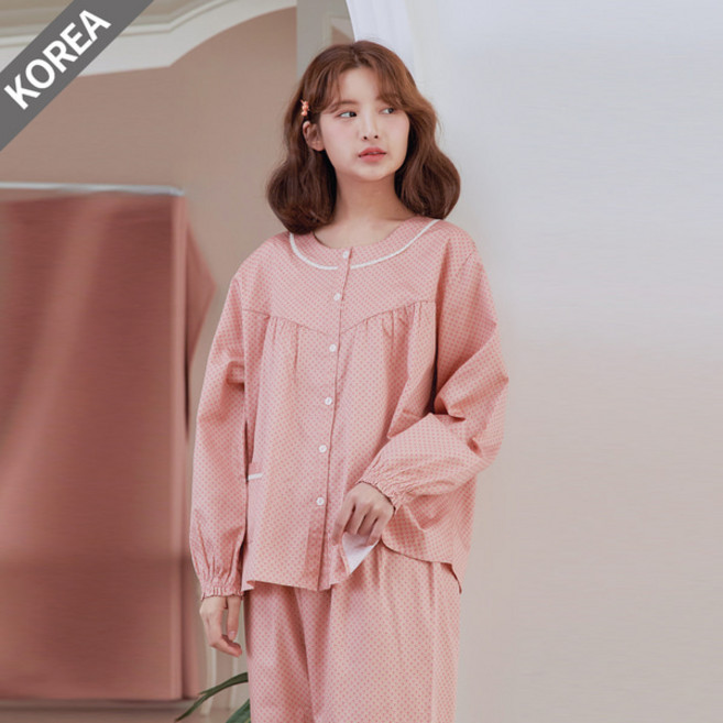 여성 빅사이즈 잠옷 여자 파자마 투피스 M5545(주자 순면)