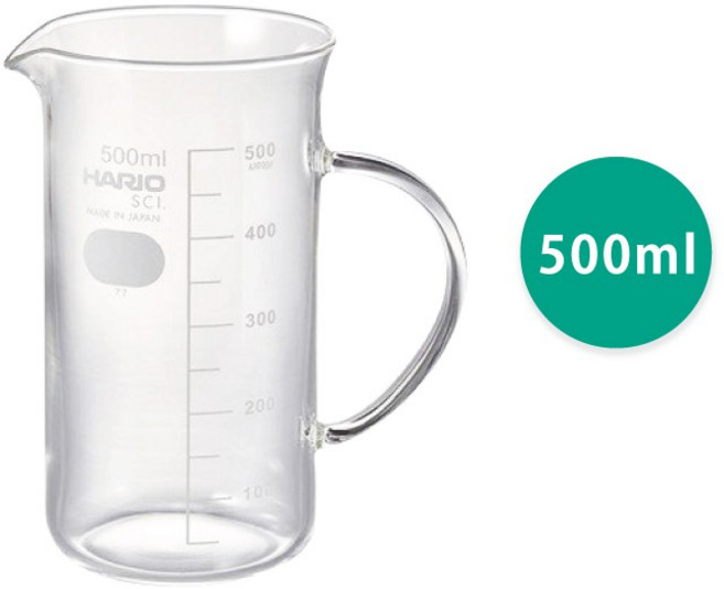 HARIO 耐熱玻璃燒杯 量杯 TBE-500-H32 500ml, 1個
