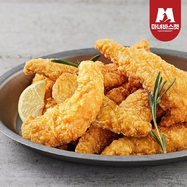 [마녀바스켓] 맘스터치 시그니처 치킨텐더 1kg x2팩, 2개