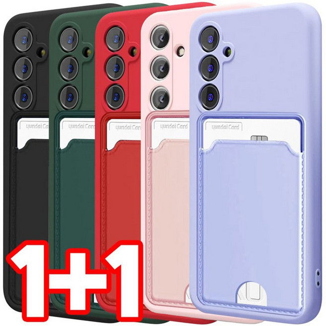 벌크온 1+1 갤럭시 A32 5G 점프 카드 수납 포켓 카메라 보호 풀커버 실리콘 컬러 휴대폰 케이스