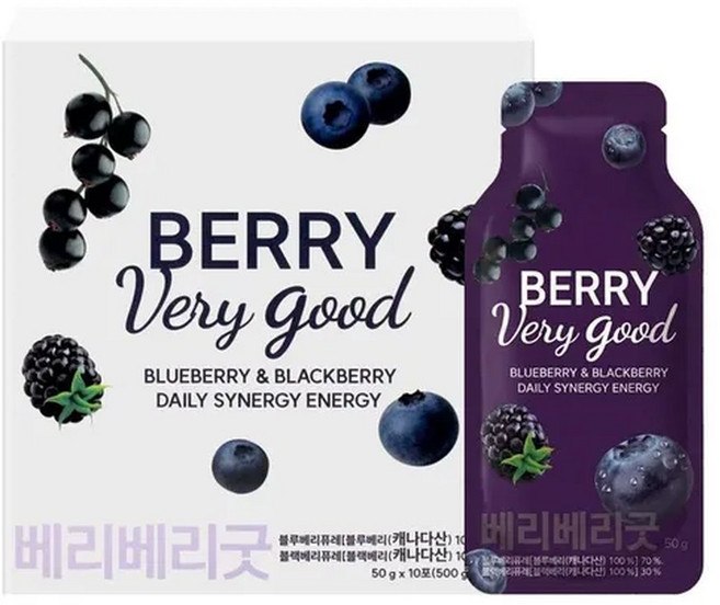 베리베리굿 켈리베리 블랙베리+블루베리 50gX10포, 10개, 50g