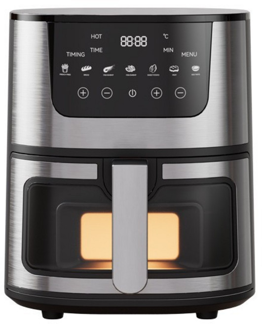 10空氣炸鍋家用大容量多功能不鏽鋼炸鍋電炸鍋薯條機, 國內可用110V, 7L智能可視