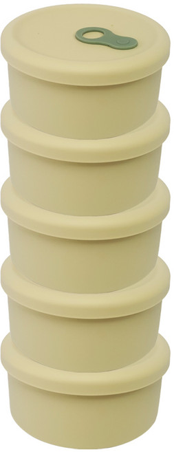 홈하우스 실리콘 스팀홀 밥용기 원형 250ml, 5개, 라임