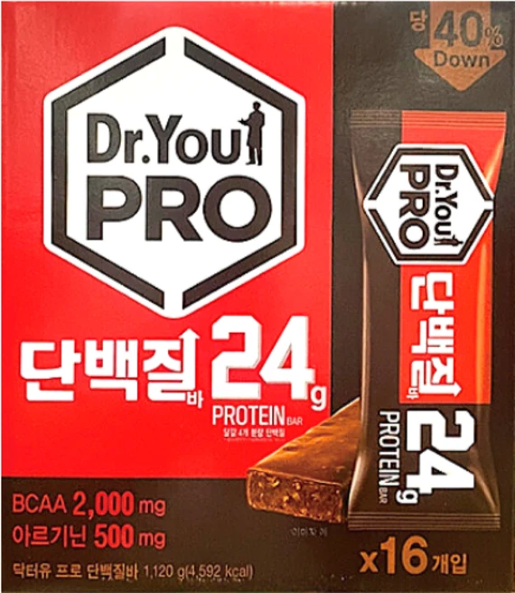 기타브랜드 오리온 닥터유 프로 단백질바 70g 기타헬스보조제, 1.12kg, 1개 - 쿠팡