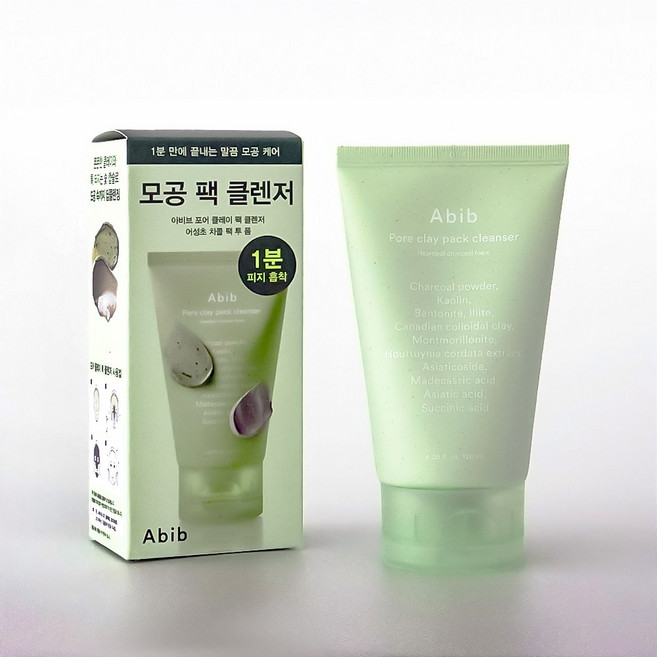 아비브 포어 클레이 팩 클렌저 어성초 차콜 팩투폼 120ml 피지케어, 1개