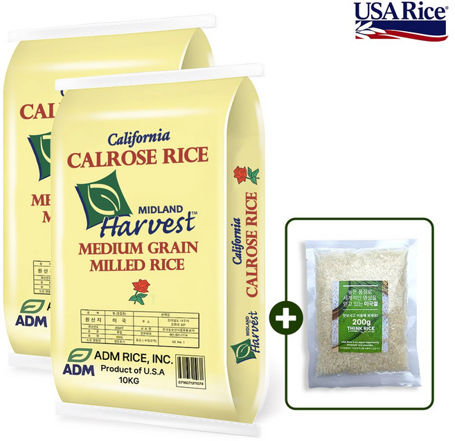 삼일상사 미국쌀 칼로스쌀 20kg (10kg 2포) 수입쌀 식당용 가정용 초밥용, 칼로스쌀 10kg 2포