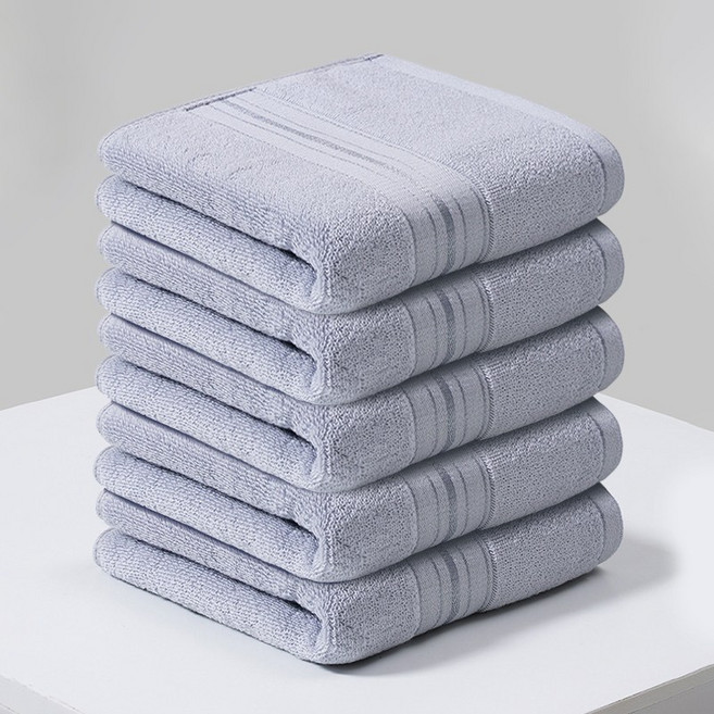 록신 호텔수건 40수 150g 코마사 도톰한 고급타월 부드러운 데일리 세면타월 선물세트, 5개, 라이트 그레이