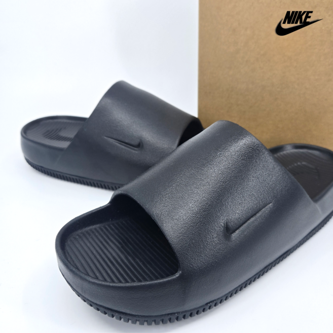 (정품 A/S 가능) 나이키 캄 슬라이드 사무실 학생 슬리퍼 남성 여성 실내화 푹신한 발편한 샌들 여름 아쿠아 휴가 해변 패션 + 오드나치 양말