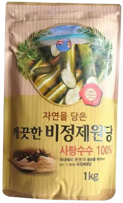 사탕수수설탕 천연 비정제원당 x 2개입 1kg, 2개