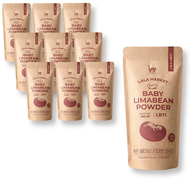 라라마켓 볶은 페루산 베이비 리마빈 파우더, 300g, 10개 - 쿠팡