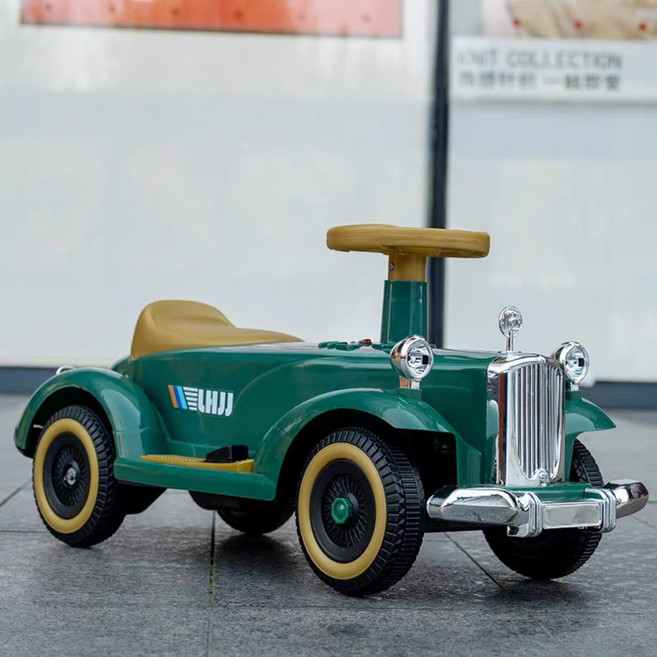 兒童電動汽車, 墨绿色(無遙控，自駕款), 1個