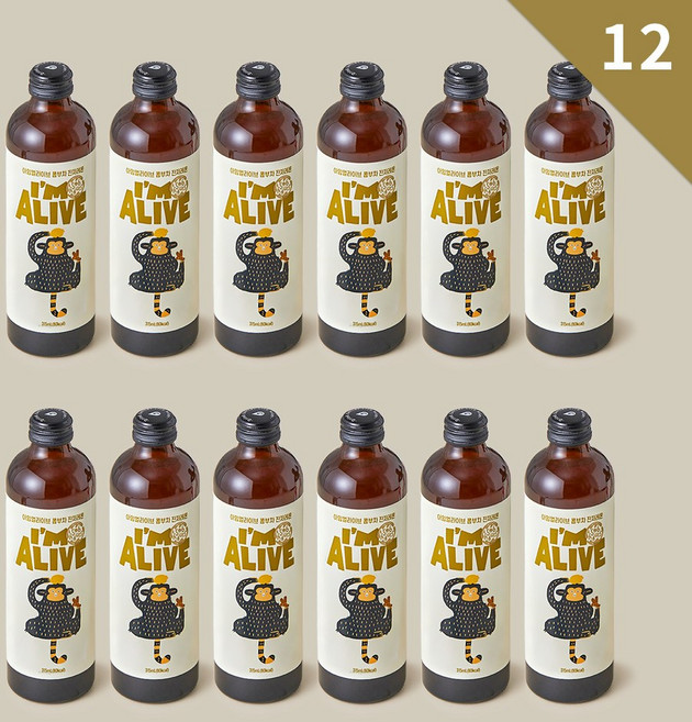 아임얼라이브 유기농 콤부차, 315ml, 12개