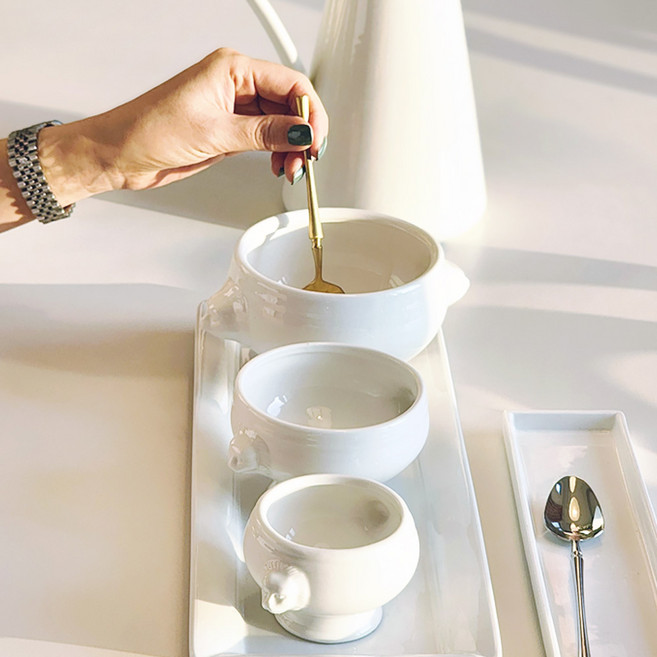 호레카 NB 어니언 사자머리 스프볼 디저트볼, 크림화이트, 1개, 볼, 대