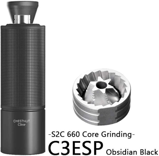 타임모어 체스트넛 C3ESP 수동 커피 그라인더, 01 검정색