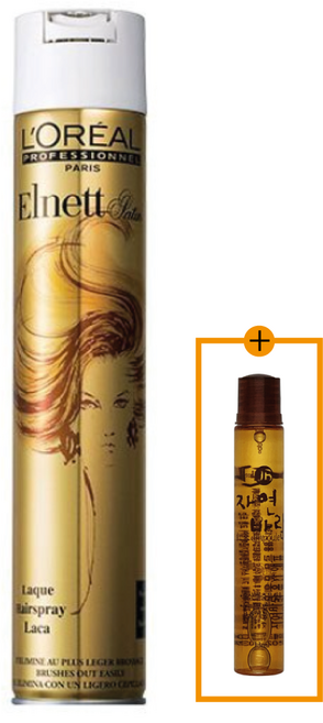 로레알 에르네뜨 사틴 헤어 스프레이 스트롱 홀드 500ml (앰플증정), 2개