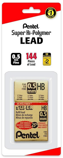 펜텔 Pentel 슈퍼 하이 폴리머 샤프심 리필 0.5mm HB 144심