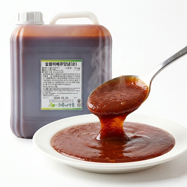 뫼루니식품 숯불 바베큐 양념 소스 순한맛 10kg 업소용 대용량 닭강정 치킨 소스 닭요리 양념, 1개