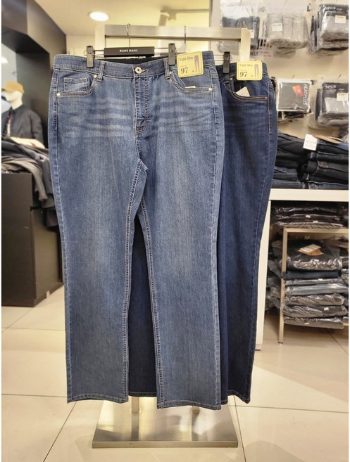 뱅뱅 봄 반값 빅사이즈 일자핏 사방스판 청바지 BQK252