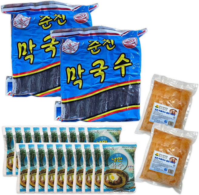맛있는 참맛 설악육수 막국수 세트 / 막국수 1개 + 설악육수 1개 + 냉면무 1개, 6.1kg, 2세트