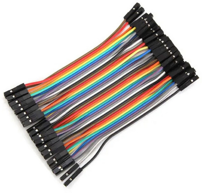 JK 브레드보드 점퍼선 점퍼 케이블 F/F 40P 암 수 아두이노 40가닥 DIY 와이어, 10cm, 10개입
