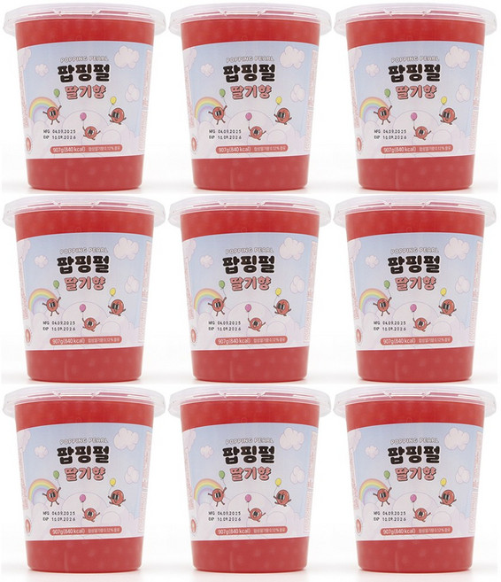 팝핑펄 팝핑보바 딸기향 907g, 9개, 1개입