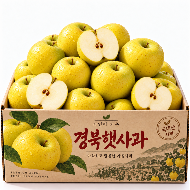 [하루100박스]17brix 고당도 시나노골드 햇 사과, 1박스, 5kg