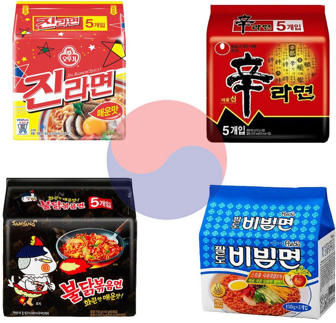 한국 국가대표 봉지라면세트 20봉 진라면매운맛 비빔면 불닭볶음면 신라면 인기라면 세트, 1개