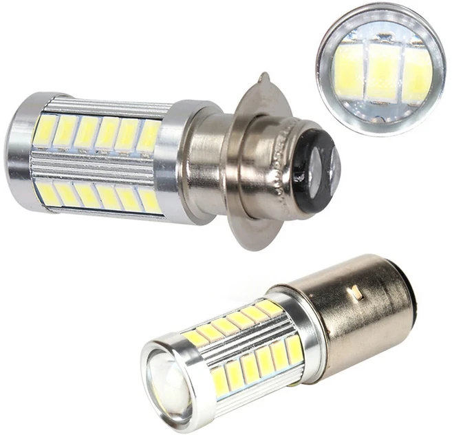 1X P15D 33SMD H6M LED Ba20d 5630 안개등 램프 자동차 오토바이 모터바이크 헤드라이트 상향등 하향등 전, 01 White P15D, 1