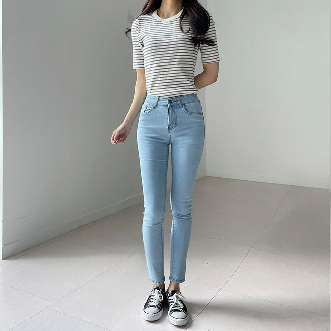 쏘옷 썸띵 스판 워싱 데님 스키니