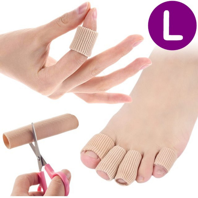 발가락 손가락 보호대 엄지 검지 중지 새끼 관절 마디 실리콘 튜브 밴드 L, 1개