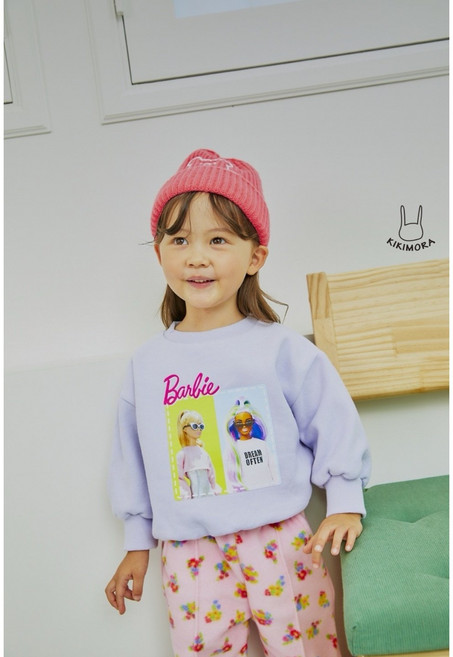 키키모라 키즈 바비투샷 기모 맨투맨 티셔츠 (5호 9호)