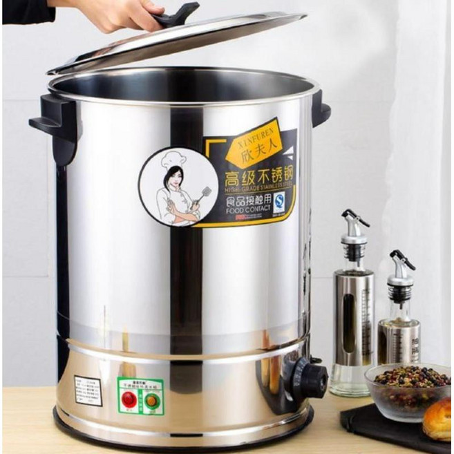 전기 곰탕 기계 스테인레스 사골 육수통 물 끓임기 업소용 육수 대용량 국물 곰탕기 장국통, D. 70L(수도꼭지O)
