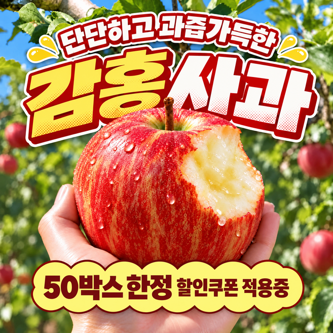 [초특가] 경북 감홍 사과 초고당도 재구매 1위 당도선별 국내산 제철 과일, 1개, 2kg